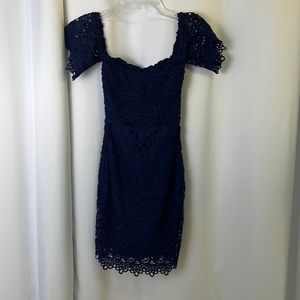 Blue lace mini dress by Charlotte Russe
